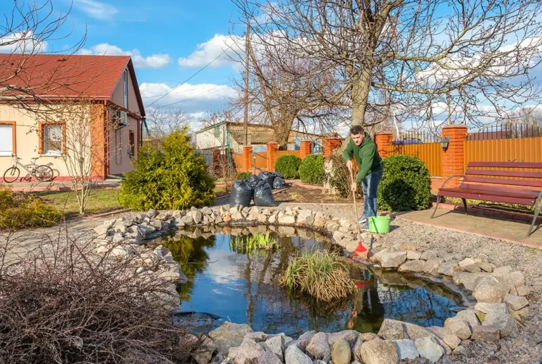 Gartenteich reinigen